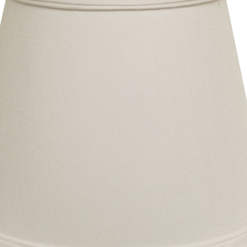 HomeRoots 19" Empire Slanted No Slub Lampshade in White Finish