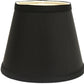 HomeRoots 19" Empire Slanted Shantung Lampshade in Black with White Finish