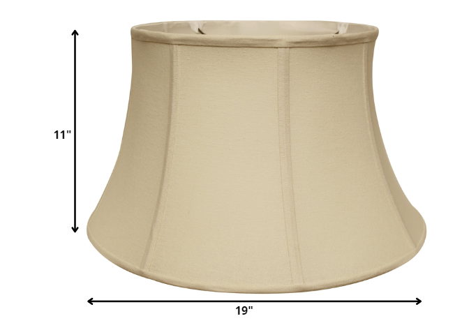 HomeRoots 19" Inherent Drum Linen Lampshade With Natural Finish