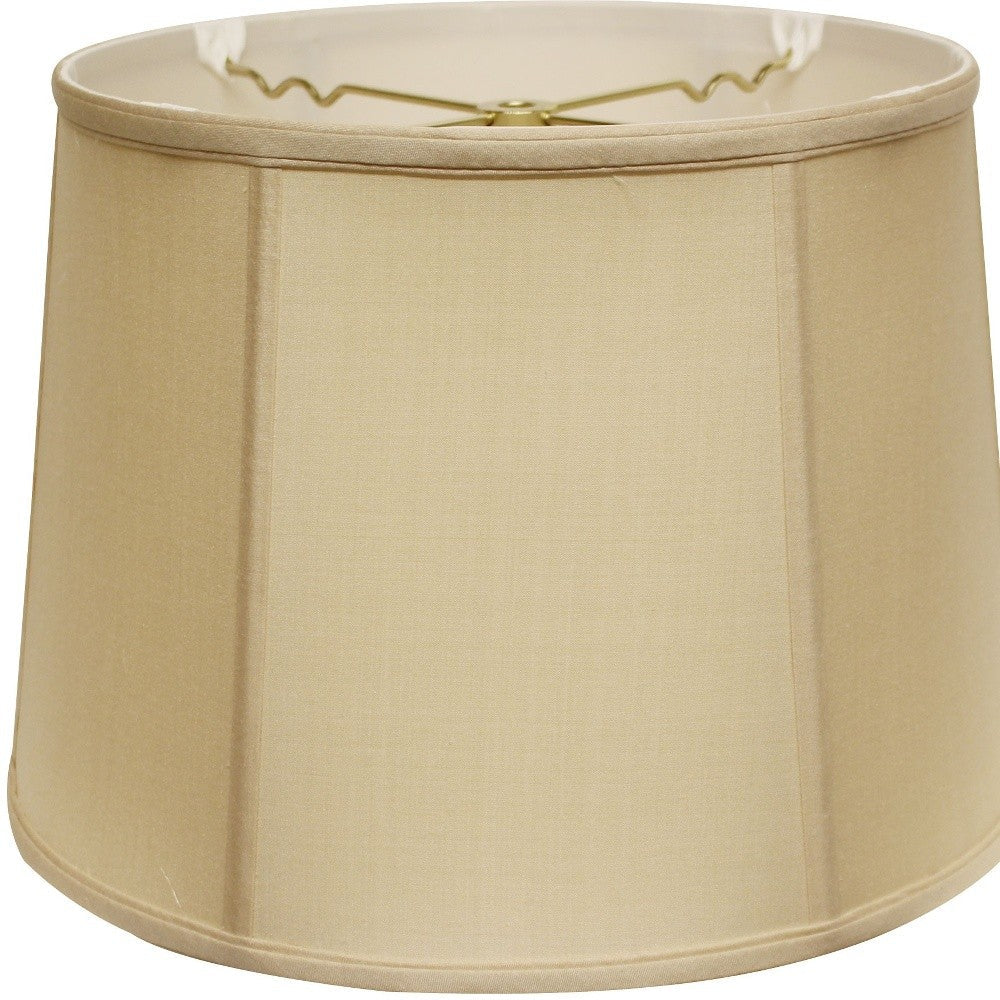 HomeRoots 19" Inherent Throwback Drum Pongee Silk Lampshade