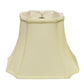 HomeRoots 19" Inverted Rectangle Shantung Lampshade in Ivory Finish