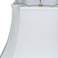 HomeRoots 19" Inverted Rectangle Shantung Lampshade in Snow Finish