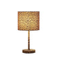 HomeRoots 19" Metal Bedside Table Lamp With Orange And Black Drum Shade