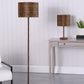 HomeRoots 19" Metal Bedside Table Lamp With Orange And Black Drum Shade