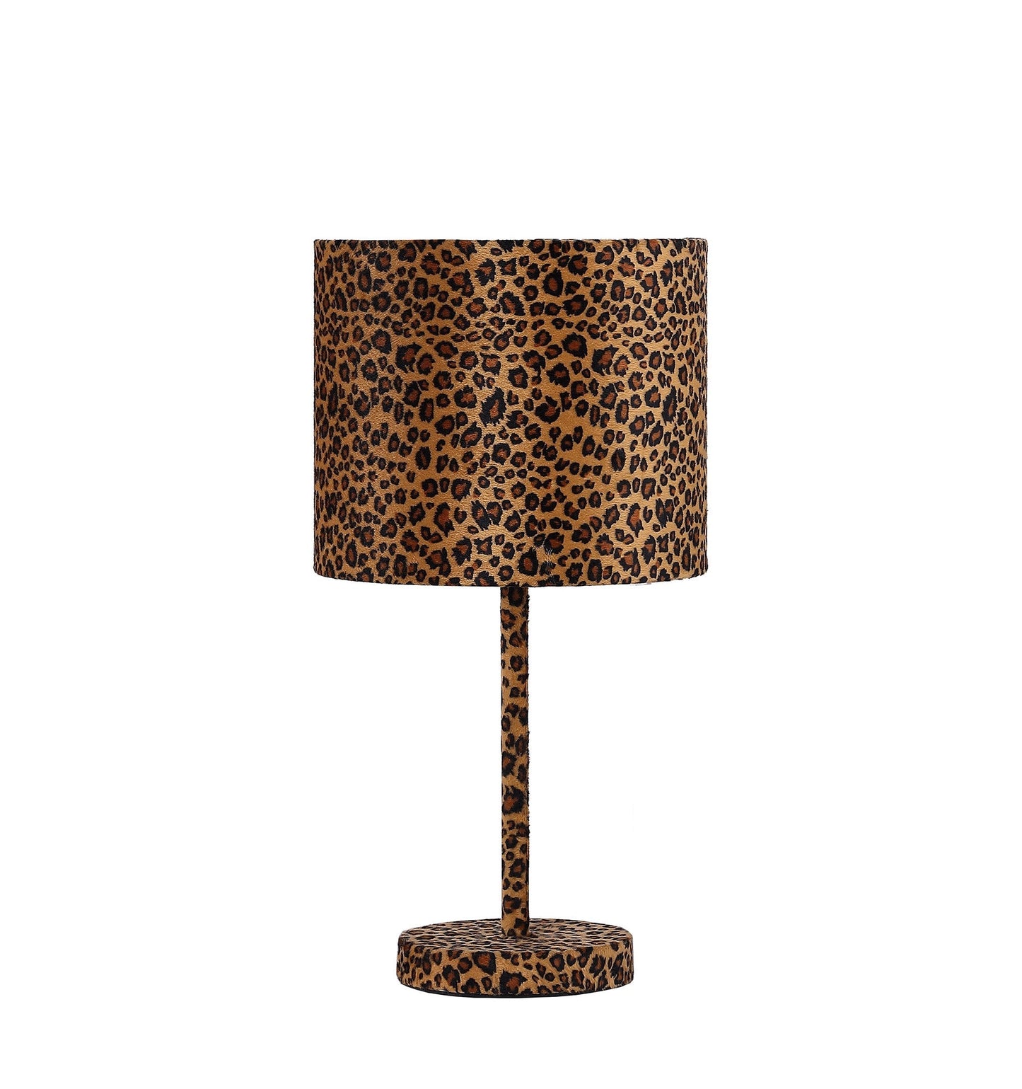 HomeRoots 19" Metal Bedside Table Lamp With Orange And Black Drum Shade