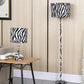 HomeRoots 19” Modern Suede Table Lamp With Faux Zebra Print Finish