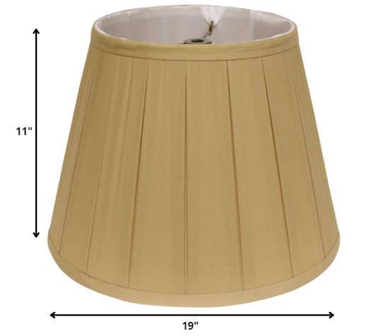 HomeRoots 19" Primrose Slanted Crimped Box Shantung Lampshade