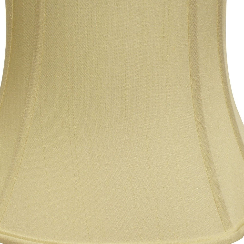 HomeRoots 19" Reversed Oval Monay Shantung Lampshade in Antique White Finish