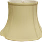 HomeRoots 19" Reversed Oval Monay Shantung Lampshade in Antique White Finish