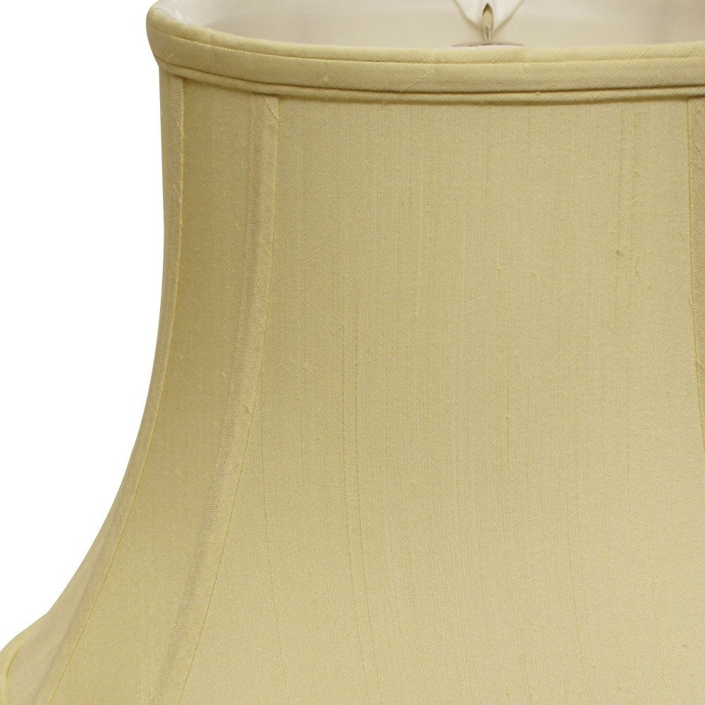 HomeRoots 19" Reversed Oval Monay Shantung Lampshade in Antique White Finish