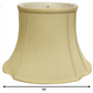 HomeRoots 19" Reversed Oval Monay Shantung Lampshade in Antique White Finish