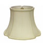 HomeRoots 19" Reversed Oval Monay Shantung Lampshade in Ivory Finish