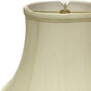 HomeRoots 19" Reversed Oval Monay Shantung Lampshade in Ivory Finish