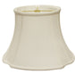 HomeRoots 19" Reversed Oval Monay Shantung Lampshade in White Finish