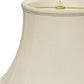 HomeRoots 19" Reversed Oval Monay Shantung Lampshade in White Finish