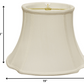 HomeRoots 19" Reversed Oval Monay Shantung Lampshade in White Finish