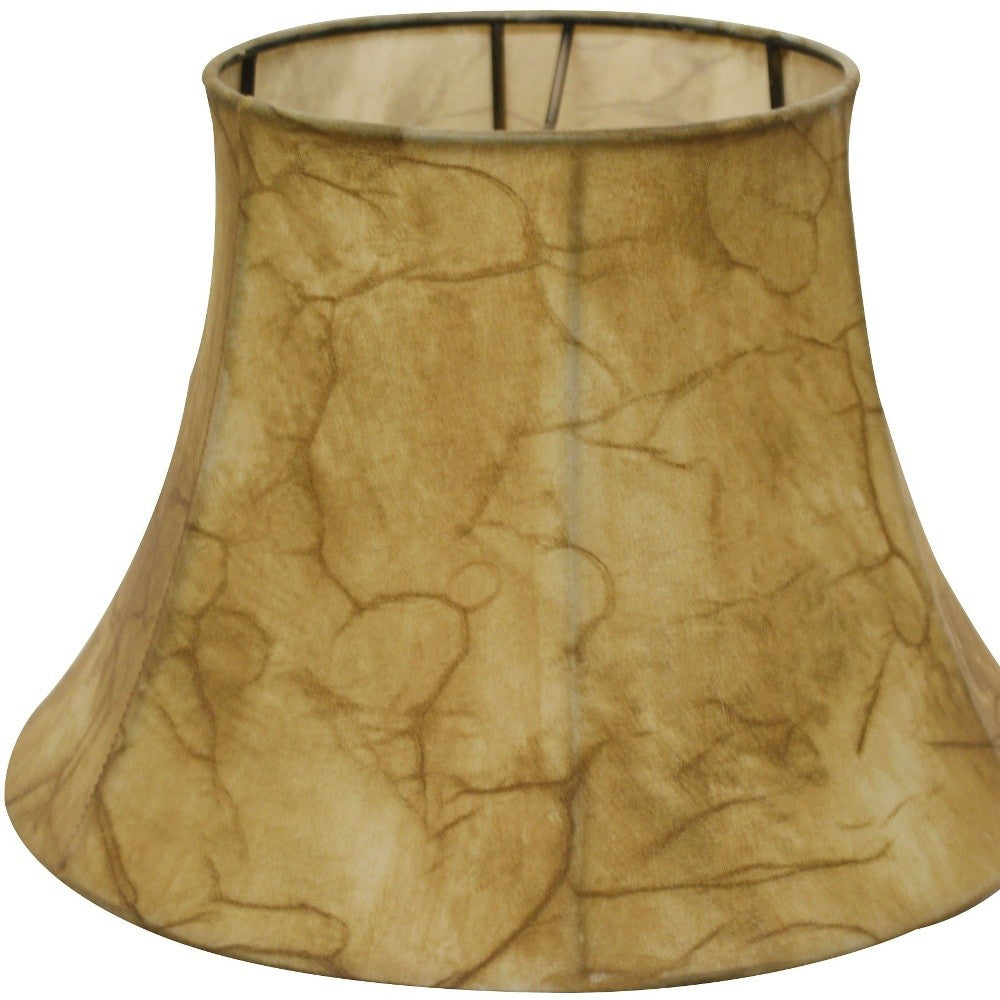 HomeRoots 19" Shallow Drum Parchment Lampshade With Antique Parchment Finish