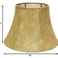 HomeRoots 19" Shallow Drum Parchment Lampshade With Faux Snakeskin Finish