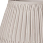 HomeRoots 19" Shallow Drum Smocked Shantung Lampshade in Cream Finish