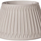 HomeRoots 19" Shallow Drum Smocked Shantung Lampshade in Cream Finish