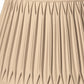 HomeRoots 19" Shallow Drum Smocked Shantung Lampshade in Vintage Gold Finish