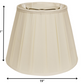 HomeRoots 19" Slanted Crimped Box Shantung Lampshade in Ivory Finish