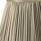 HomeRoots 19" Slanted Paperback Pleated Tafetta Lampshade in Ash Finish