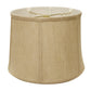 HomeRoots 19" Throwback Drum Burlap Lampshade With Golden Fiber Finish