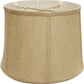HomeRoots 19" Throwback Drum Burlap Lampshade With Golden Fiber Finish