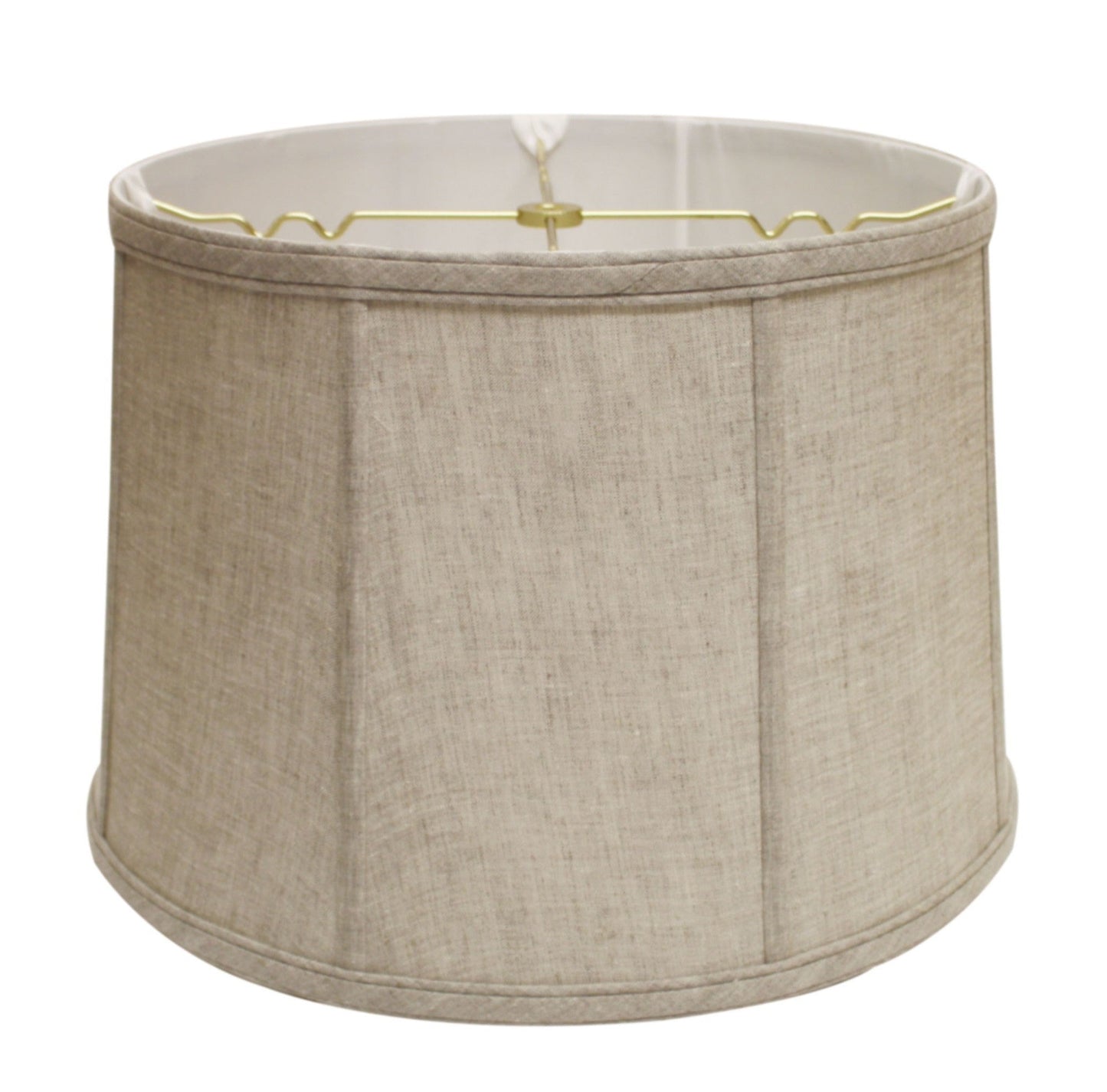 HomeRoots 19" Throwback Drum Linen Lampshade in Cream Finish