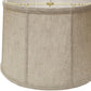 HomeRoots 19" Throwback Drum Linen Lampshade in Cream Finish