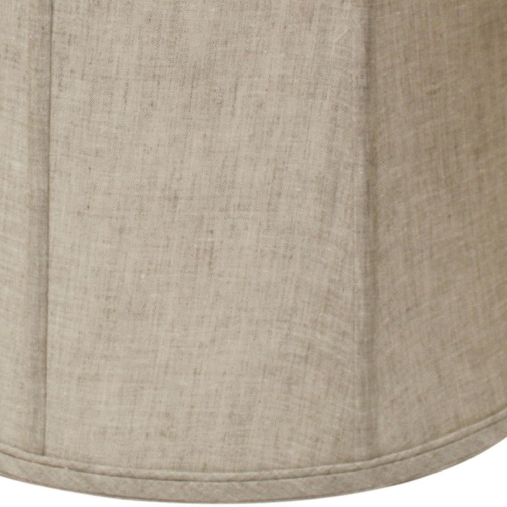 HomeRoots 19" Throwback Drum Linen Lampshade in Cream Finish