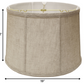 HomeRoots 19" Throwback Drum Linen Lampshade in Cream Finish