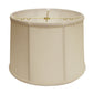 HomeRoots 19" Throwback Drum Linen Lampshade in Off White Finish