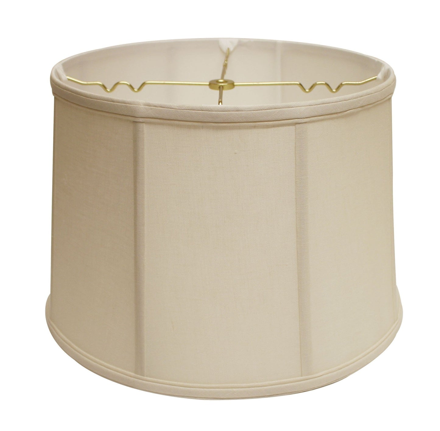 HomeRoots 19" Throwback Drum Linen Lampshade in Off White Finish