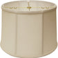 HomeRoots 19" Throwback Drum Linen Lampshade in Off White Finish