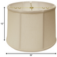 HomeRoots 19" Throwback Drum Linen Lampshade in Off White Finish
