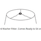 HomeRoots 19" Throwback Drum Linen Lampshade in Off White Finish