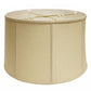 HomeRoots 19" Throwback Drum Linen Lampshade in Pale Brown Finish