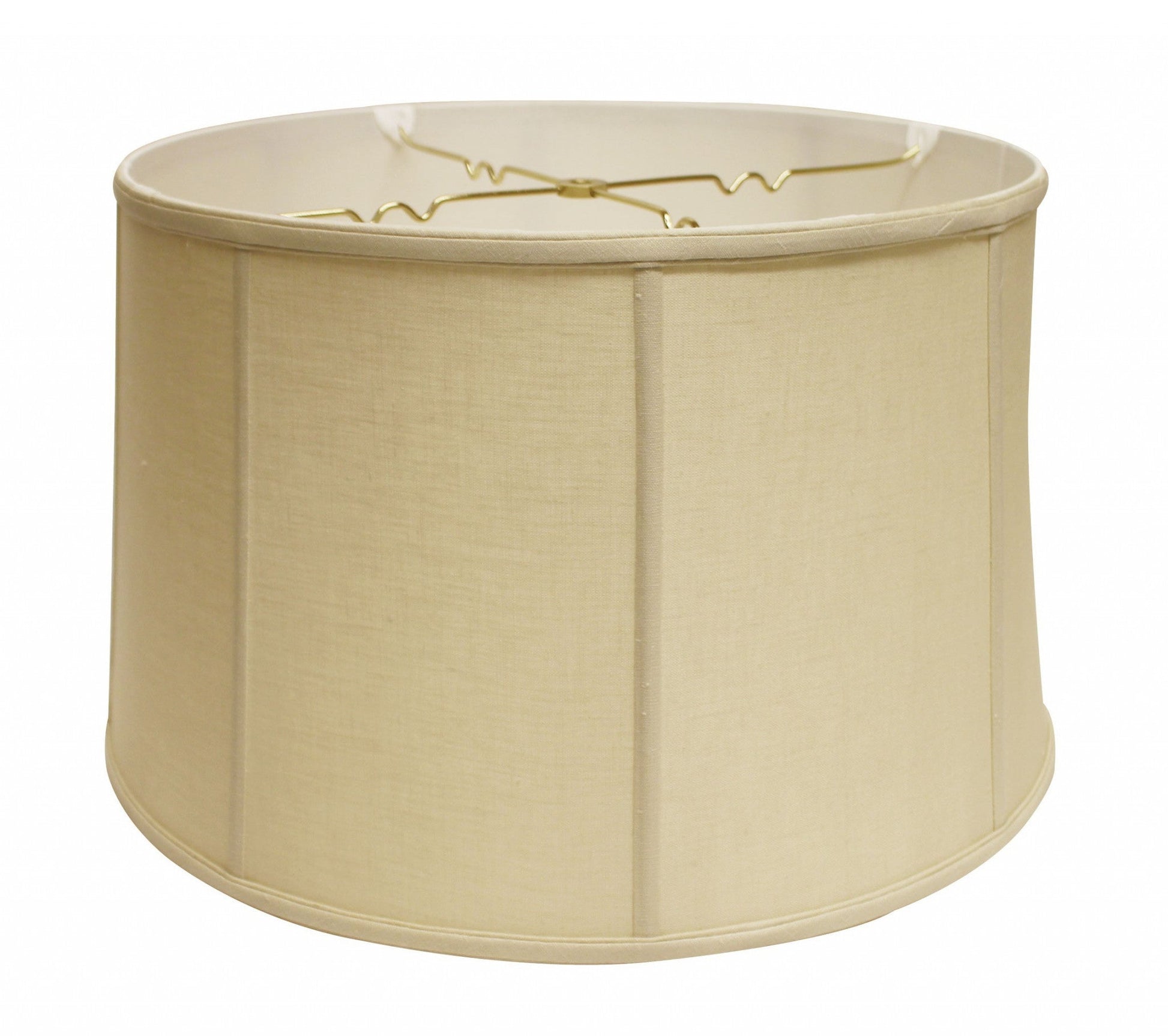 HomeRoots 19" Throwback Drum Linen Lampshade in Pale Brown Finish