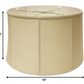 HomeRoots 19" Throwback Drum Linen Lampshade in Pale Brown Finish