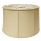 HomeRoots 19" Throwback Drum Linen Lampshade in Pale Brown Finish