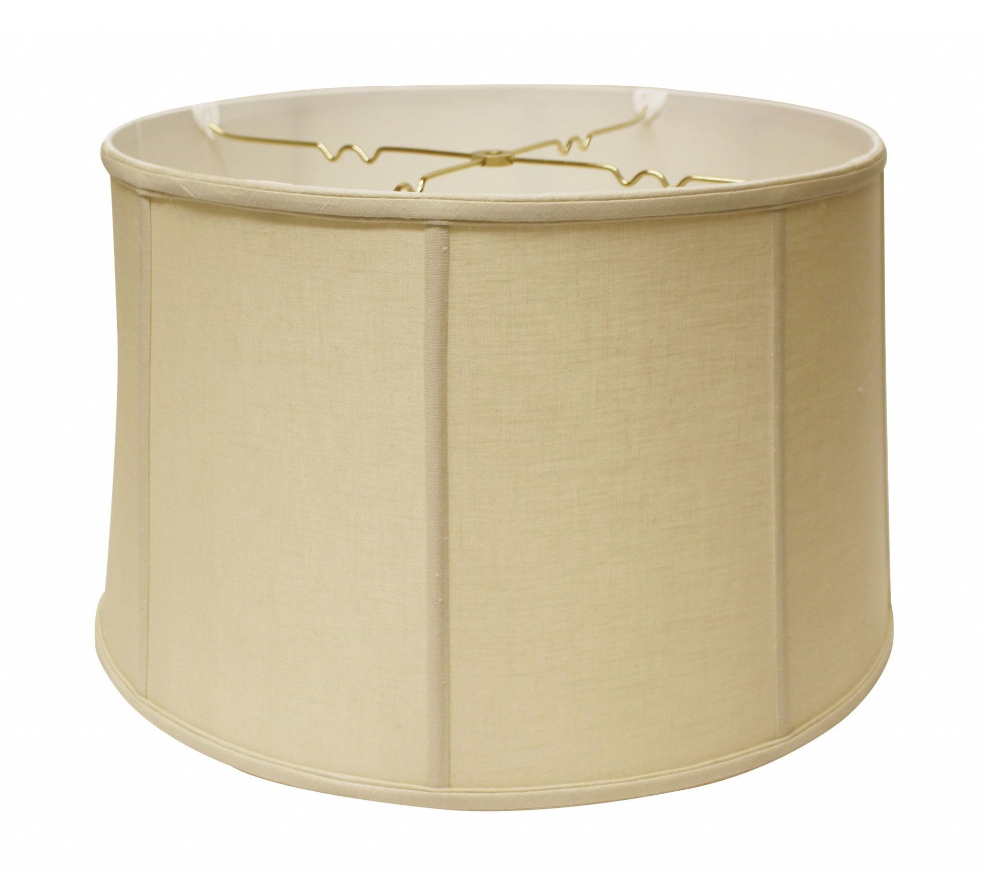 HomeRoots 19" Throwback Drum Linen Lampshade in Pale Brown Finish