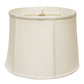 HomeRoots 19" Throwback Drum Linen Lampshade in White Finish