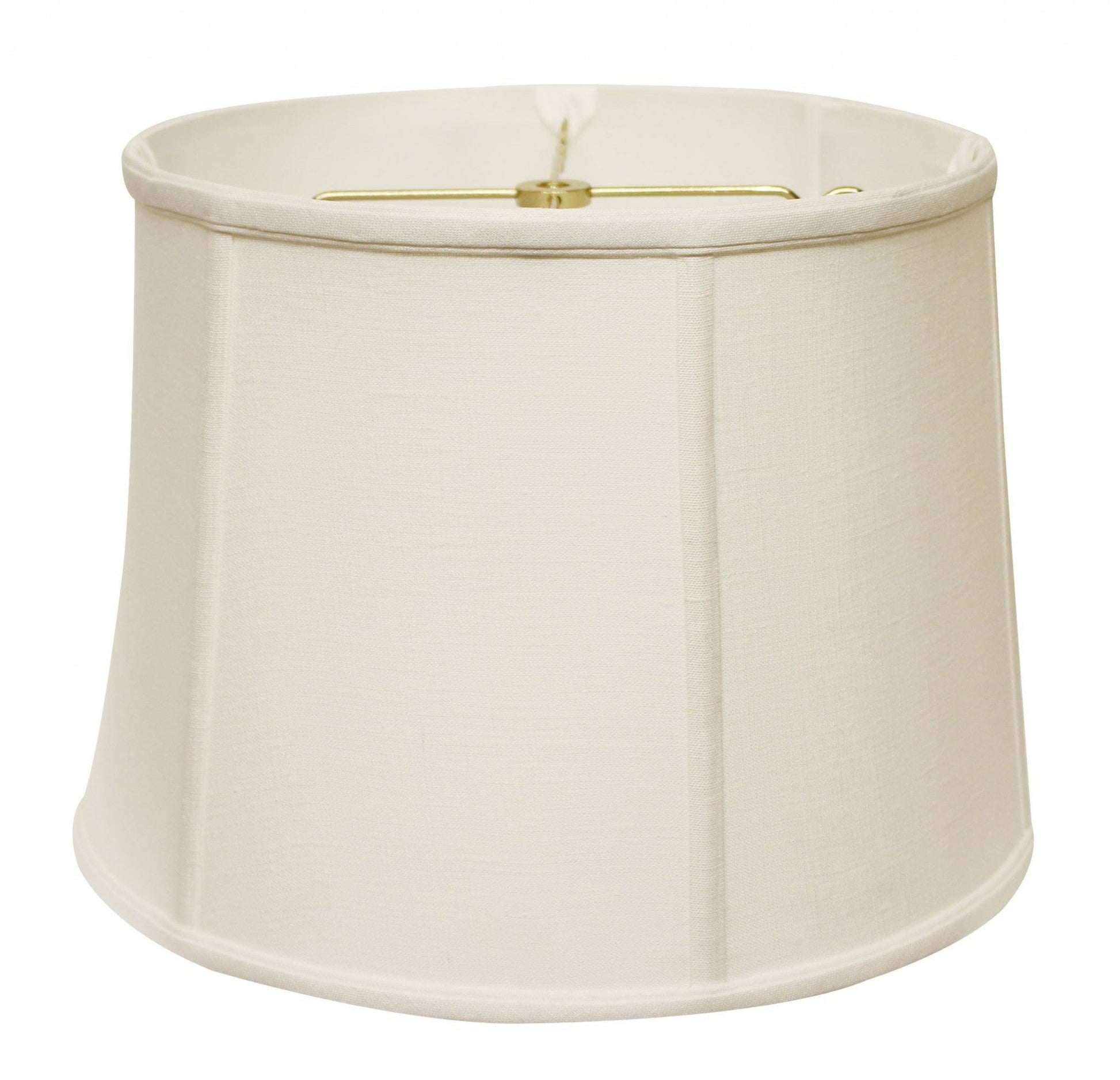 HomeRoots 19" Throwback Drum Linen Lampshade in White Finish