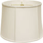 HomeRoots 19" Throwback Drum Linen Lampshade in White Finish