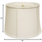 HomeRoots 19" Throwback Drum Linen Lampshade in White Finish