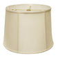 HomeRoots 19" Throwback Drum Pongee Silk Lampshade in Ivory Finish