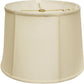 HomeRoots 19" Throwback Drum Pongee Silk Lampshade in Ivory Finish
