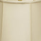 HomeRoots 19" Throwback Drum Pongee Silk Lampshade in Ivory Finish